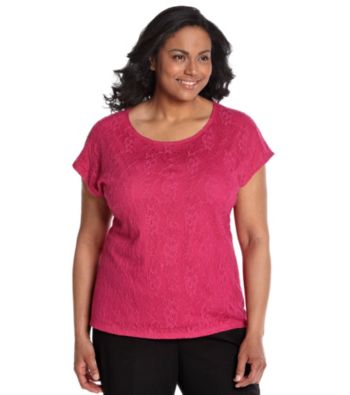 Notations® Plus Size Lace Tee