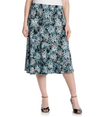 Notations® Plus Size Diagonal Seam Skirt
