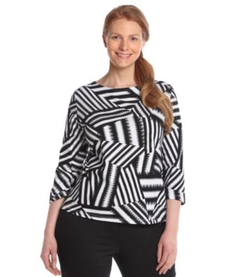 Ruby Rd.® Plus Size Patchwork Print Top