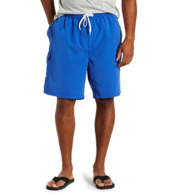 Island Outfitters® Men's Big & Tall Blue Solid Cargo Swim Trunk