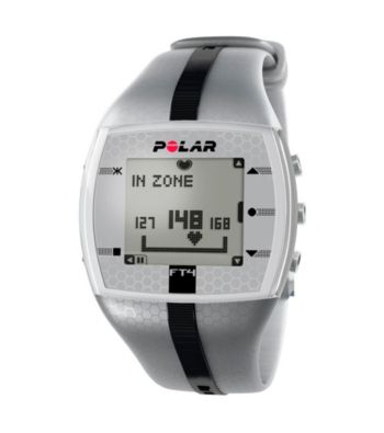 Polar FT4M Silver/Black Male Heart Rate Monitor Watch