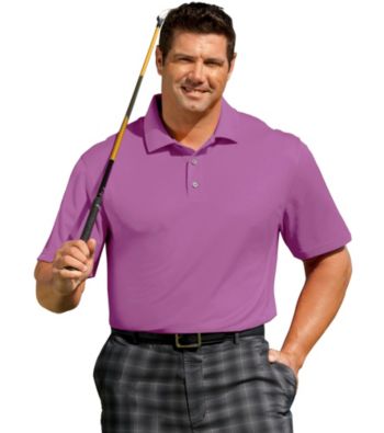Reebok® Men's Big & Tall Short Sleeve Play Dry® Solid Golf Polo