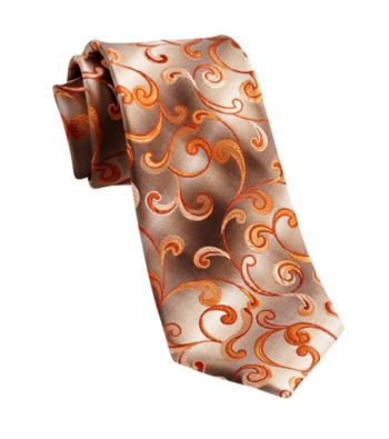 Van Heusen® Men's Big & Tall Orange United Paisley Silk Tie
