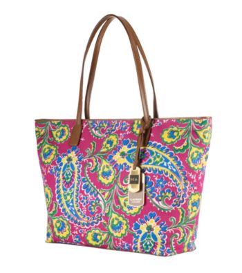 Lauren Ralph Lauren Floral Newbury Paisley Canvas Tote