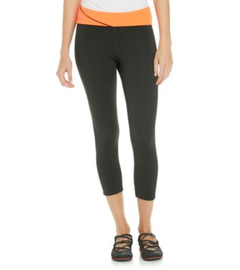 HUE® Neon Red/Black Sport Capris