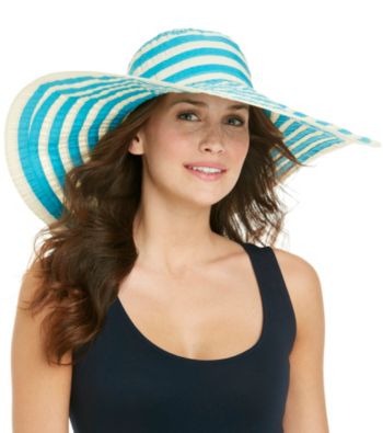Calvin Klein Ribbon Striped Sun Hat