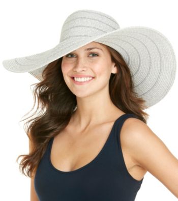 Calvin Klein Grey Marled Lurex Striped Sun Hat