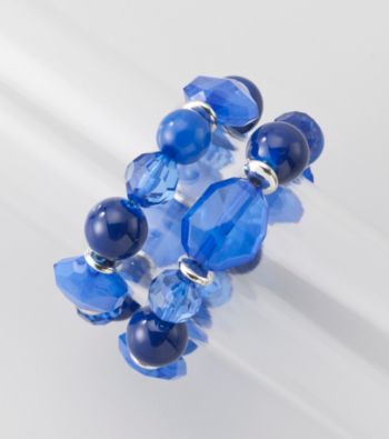 Studio Works® Blue/Silvertone Stretch Bracelet