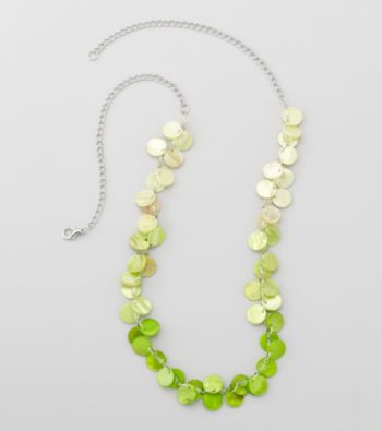 Studio Works® Green And Silvertone Strand Necklace