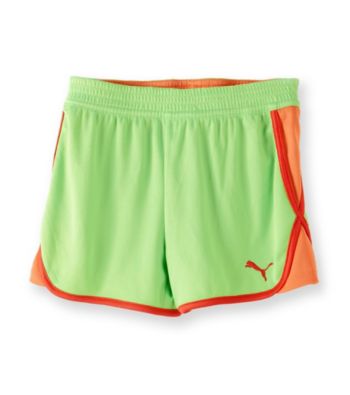PUMA® Girls' 7-16 Green Mesh Shorts