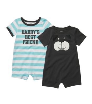 Carter's® Baby Boys' Blue 2-pk. Dog Rompers