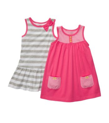 Carter's® Baby Girls' Pink/Grey 2-pk. Striped Dresses