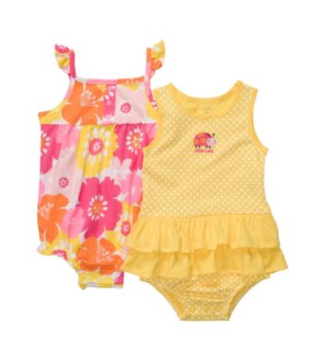 Carter's® Baby Girls' Yellow Floral 2-pk. Sunsuit and Dress