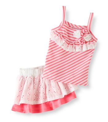 Nannette® Baby Girls' Pink 2-pc. Tank and Scooter Set
