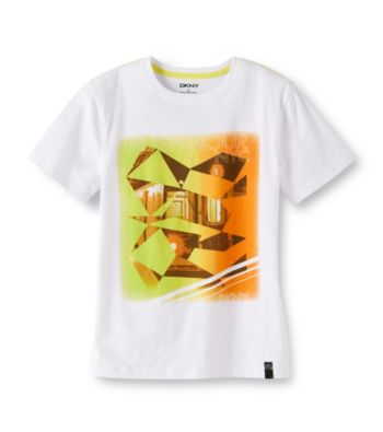 DKNY® Boys' 8-20 White Short Sleeve WTC Tee