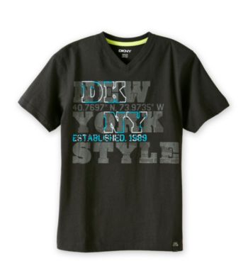 DKNY® Boys' 8-20 Grey Short Sleeve City Tee