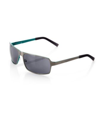 Paradise Collection® Men's Gunmetal Metal Medium Rectangle Sunglasses