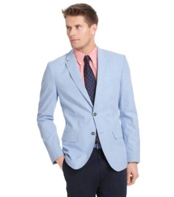 Izod® Men's Blue Revival Gingham Blazer