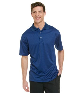 PGA TOUR® Men's Sofalite Blue Short Sleeve Mini Box Polo
