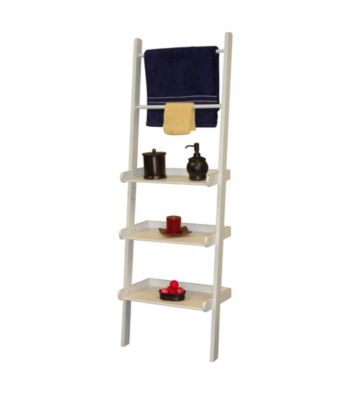 RiverRidge Home Products White Bath Ladder Shelf and Towel Bar