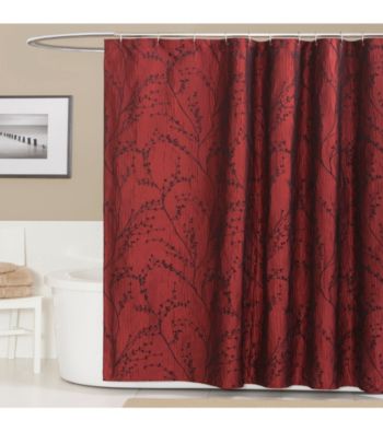 Lush Decor Flower Textured Shower Curtain