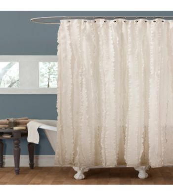Lush Decor Modern Chic Ivory Shower Curtain