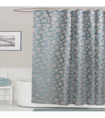 Lush Decor Orbit Blue Shower Curtain