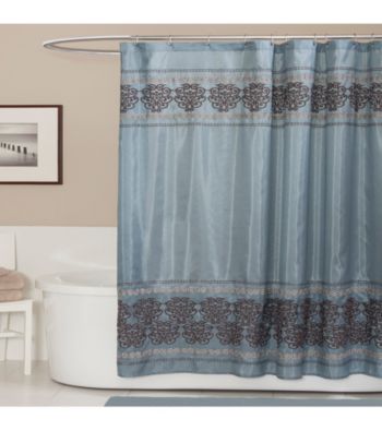 Lush Decor Royal Dynasty Blue Shower Curtain
