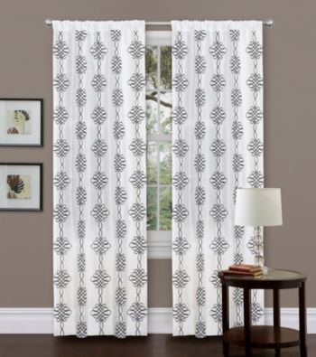Lush Decor Isabella White Window Curtain