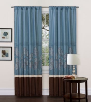 Lush Decor Lydia Blue Window Curtain