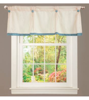 Lush Decor Monica Floral Blue Valance