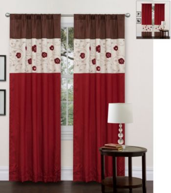 Lush Decor Royal Embrace Red Window Curtain