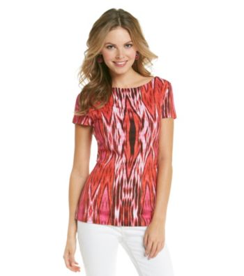 Jones New York Signature® Cap Sleeve Boatneck Knit Top