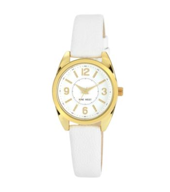Nine West® Women's Classic Strap White Watch