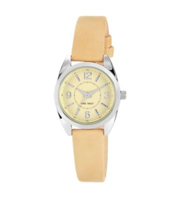 Nine West®Women's Natural Strap Cream Watch