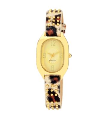 Nine West® Women's Leopard Print Strap Watch