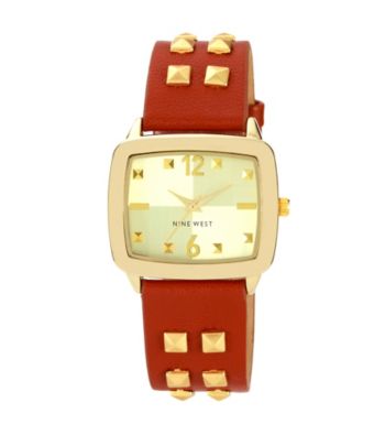 Nine West® Women's Luggage Strap Honey Watch