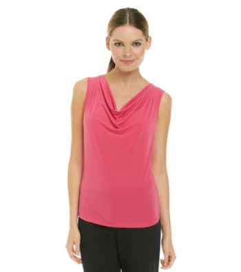Calvin Klein® Sleeveless Drapeneck Solid Cami