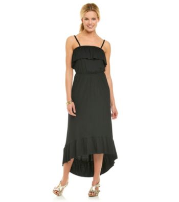 AGB® High-Low Ruffled Maxi Dress