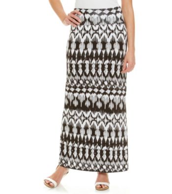 AGB® Printed Maxi Skirt