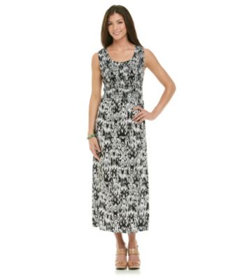Notations® All Over Print Long Maxi Dress