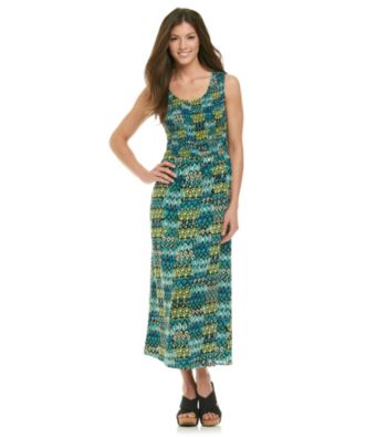 Notations® All Over Print Long Maxi Dress