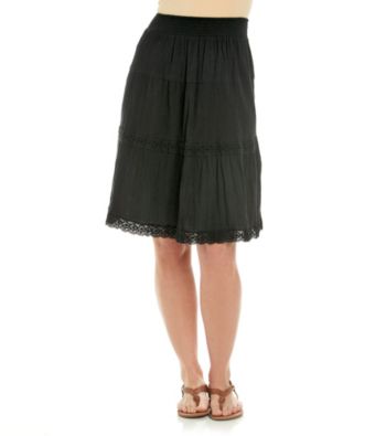 Notations® Stretch Smock Waistband Solid Short Skirt