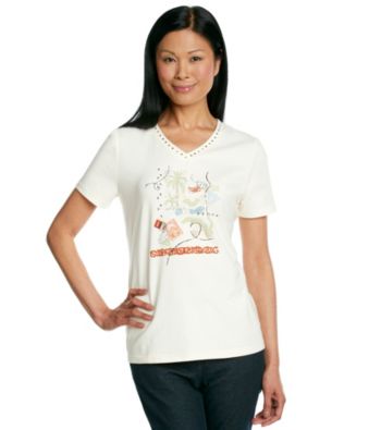Breckenridge® Screen Printed V-neck Tee