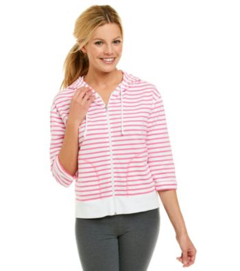 Exertek® Striped Zipper Front Jacket