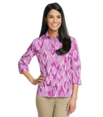Studio Works® Petites' Ikat Burn Out Shirt