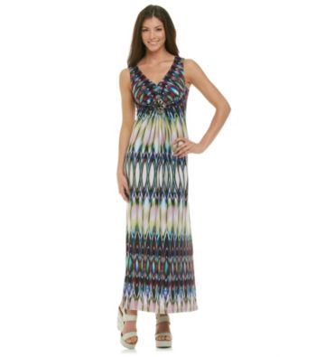 R &amp; M Richards Petites' Print Maxi Dress Women's