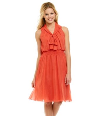 Evan-Picone® Collection Dot Print Chiffon Dress