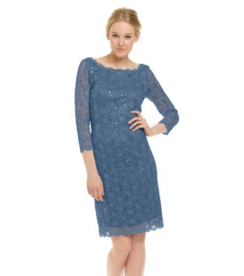 Marina Lace And Sequin Cocktail Dress