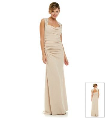 Cachet Long Jacquard Gown